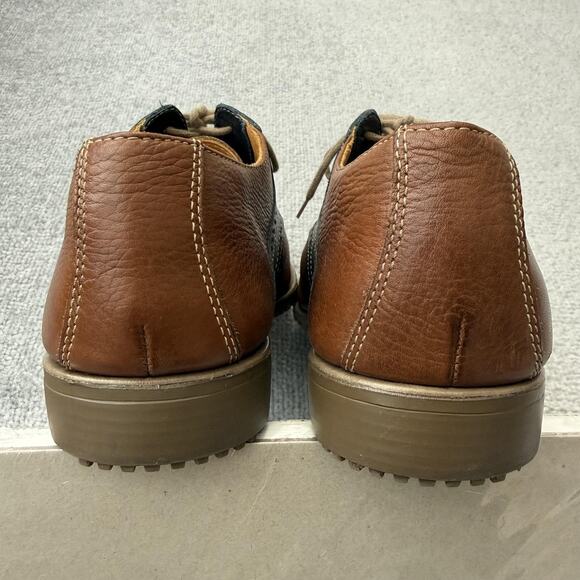 Clarks Shoes Mens Size 9 Brown Two Tone Leather Saddle Oxford Lace Up Casual - Picture 12 of 12